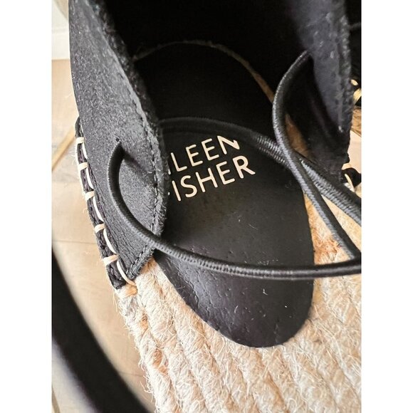 NEW  Eileen Fisher Lace d'Orsay Flat Nubuck Espadrilles SUZE 6 - Picture 4 of 8